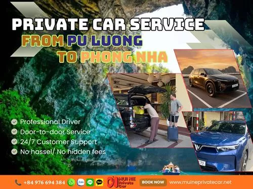Private Car From Pu Luong To Phong Nha